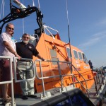 Being given a guided tour by John the Chairman of Padstow Lifeboat! 